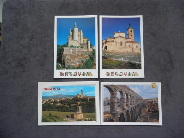 4 Postcards Of Segovia, Aqueduct, Alcázar, Iglesia De San Millán,  Vista General