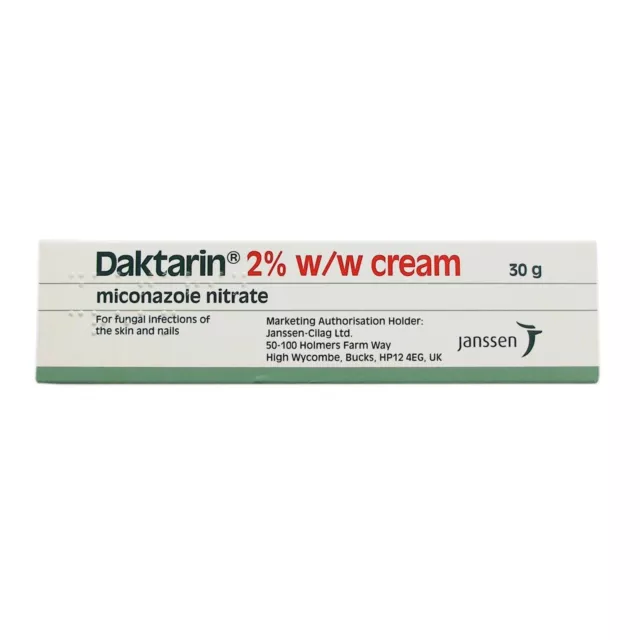 Daktarin 2% Anti Fungal 30g Cream Athletes Foot Skin Nails Sweat Rash Jock Itch