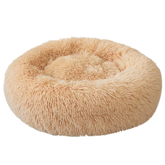 Annety Chat Lit Chien Lit Doux En Peluche Rond Pet Lit Réchauffant Lit Rond O2Q4