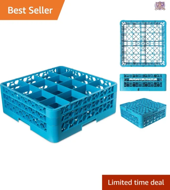 Highly Efficient Honeycomb Glass Rack with 2 Extenders - Quick-Drying - Blue