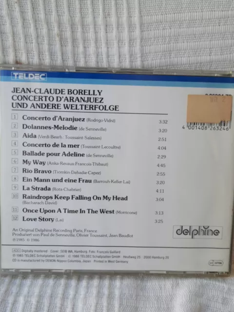 JEAN-CLAUDE BORELLY : Concerto D'Aranjuez   (CD) Top Zustand aus Nichtraucher 2