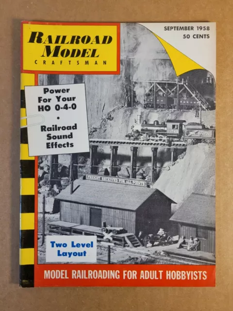 RAILROAD MODEL Craftsman  Magazine - Sept,1958 Sound Effects- Power for HO 0-4-0