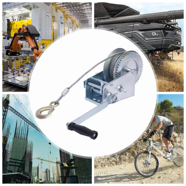 PROFI SEILWINDE HANDWINDE mit Drahtseil 1588kg/3500 10 Meter Winde PKW