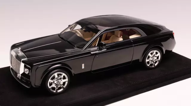 1/18 AB Models Rolls Royce Sweptail in Black Suede Base limited 99 pieces