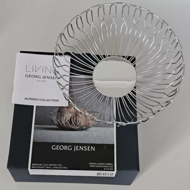 Georg Jensen Alfredo Bread Basket Bowl Small New And Boxed