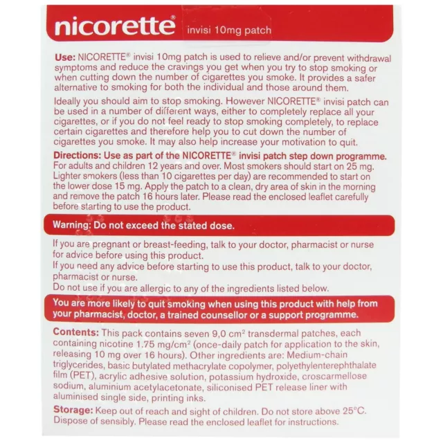 Nicorette Invisi 10 Mg Aufnäher Schritt 3 - 7 Patches 2