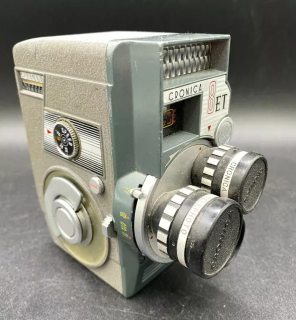 Película de cine CRONICA 8 ET para cámara - óptica corona - película vintage de cuerda en funcionamiento