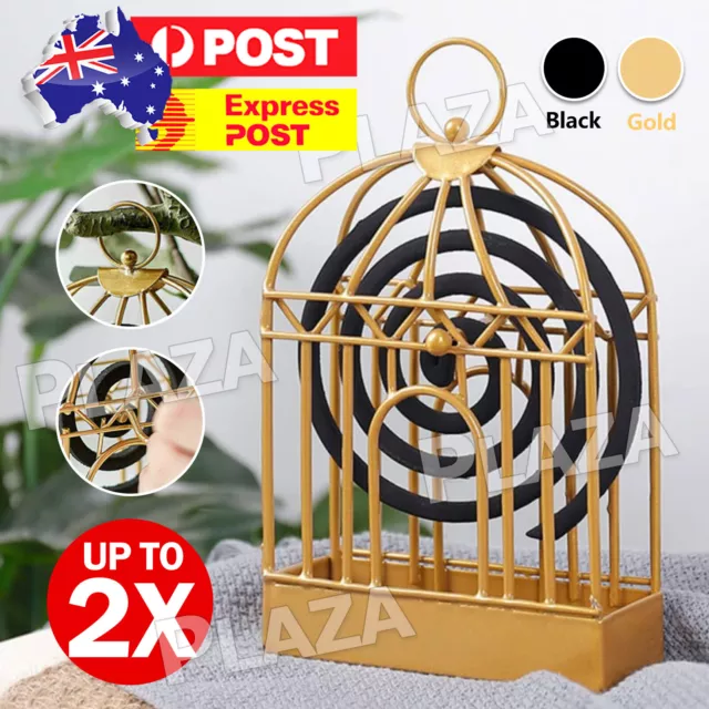 upto 2X Mosquito Coil Holder Outdoor Birdcage Decor Burner Repellant Garden AUS