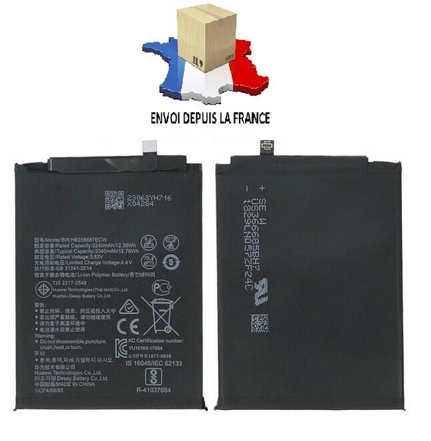 Batterie pour Huawei Original HB356687ECW pour Huawei P30 Lite, Honor