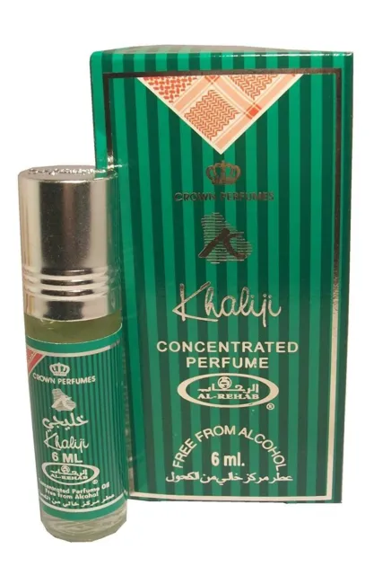 Aceite de perfume de larga duración Al Rehab Khaliji rollo para unisex cada conjunto de 6 ml