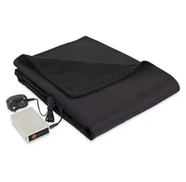 Eddie Bauer | Portable Heated Throw Blanket-Rechargeable Lithium Battery with...