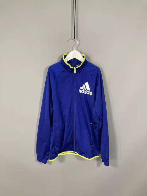 ADIDAS FULL ZIP Track Top - Age 13-14yrs - Blue - Great Condition - Boy’s