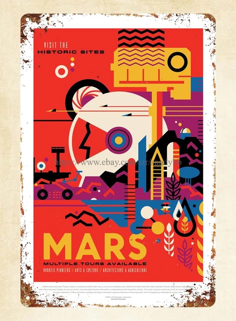 mars metal tin signwall plaque