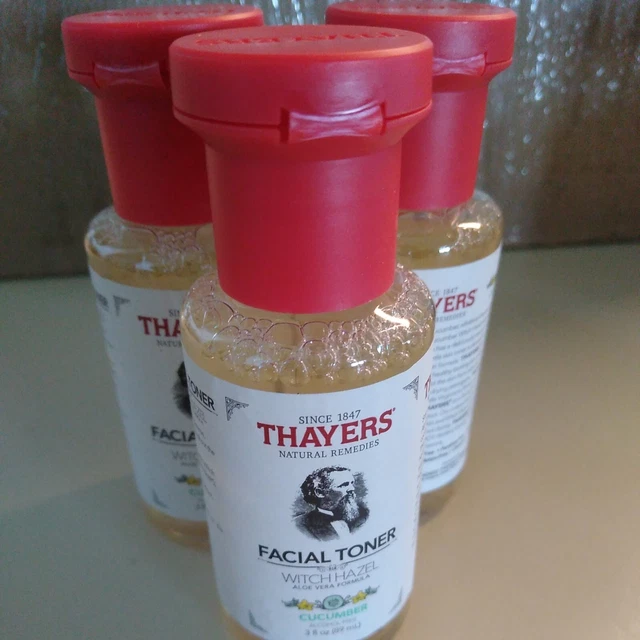 3 Bottles Thayers Cucumber Witch Hazel With Aloe Vera Facial Toner 3 Oz (d)