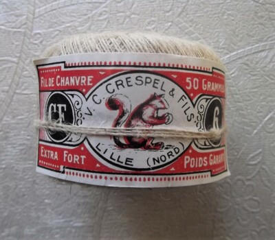 ETS 618# SUPERBE PELOTE ANCIENNE DE FIL A BALAIS ETS BESSONNEAU CHANVRE EP ART D 