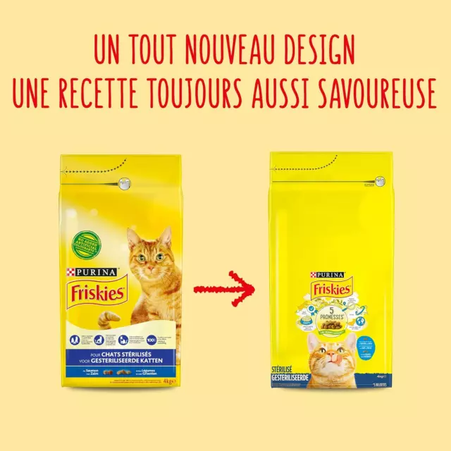 Purina Friskies Chat Pour Chats Stérilisés Au Saumon Et Aux Légumes, 4 X 4Kg 3