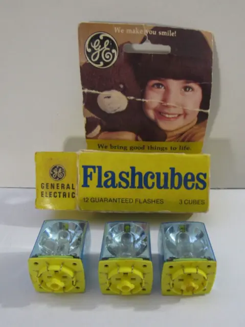 Flashcubos Estándar Ge General Electric 3 Cubos O 12 Flashes Para Cámara Flash