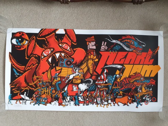 Pearl Jam Screenprint Poster PJ20 Klausen 4 Sept 2011 Hand-signed