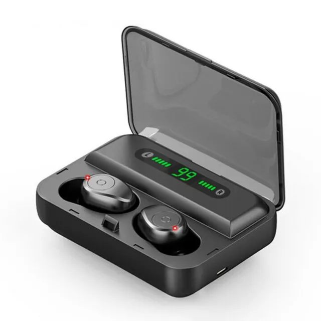 Para auricular Bluetooth F9-5 binaural con pantalla digital 5.0