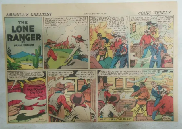 Lone Ranger Sunday Page by Fran Striker and Charles Flanders from 1/12/1941