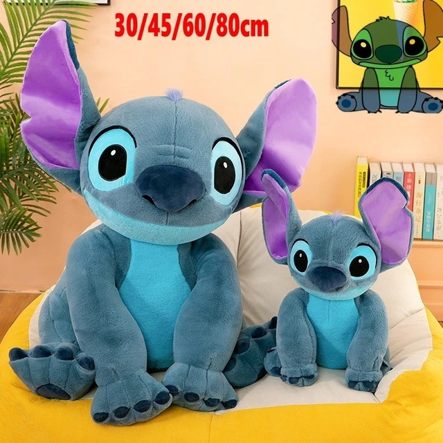 Peluche Géante Stitch (Lilo Et Stitch) 100 Cm Bleue - Coton, Jouet Doudou Cadeau