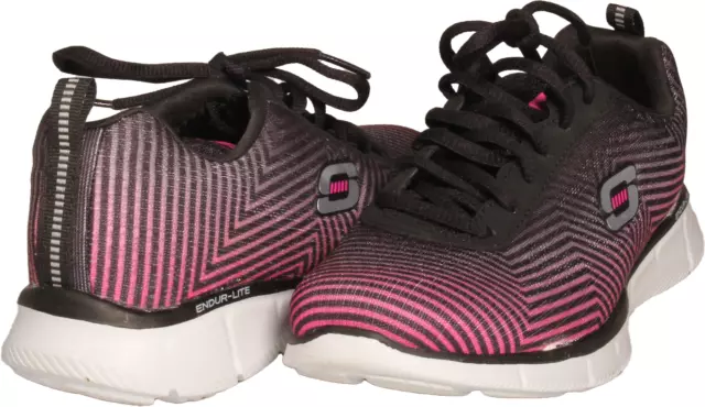 Skechers Equalizer Expect Miracles Womens Sneaker Black Pink US Size 6.5