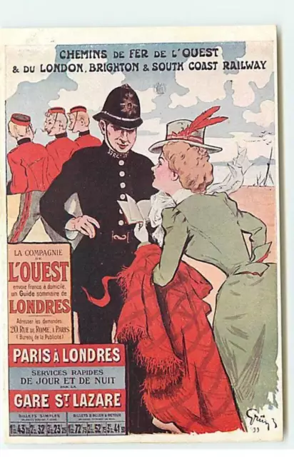 Publicité - Grün - Chemin de Fer de l'Ouest & du London Brighton & Sou - 23396