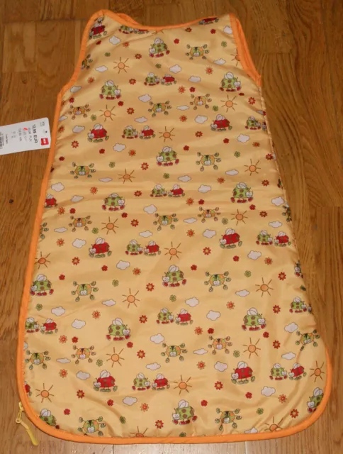 Baby-Schlafsack gelb orange wattiert GR.70 NEU mit Etikett