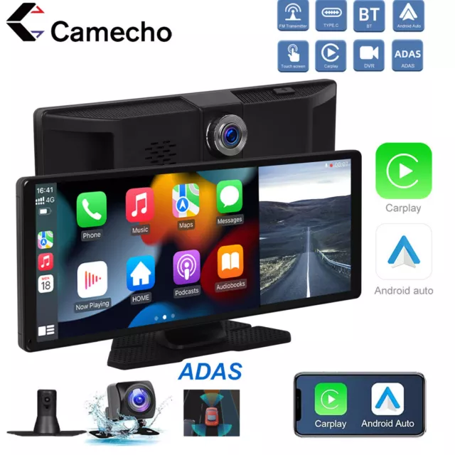 Mit ADAS Tragbares Autoradio 11,3" Wireless Carplay Android Auto DVR 4K Kamera