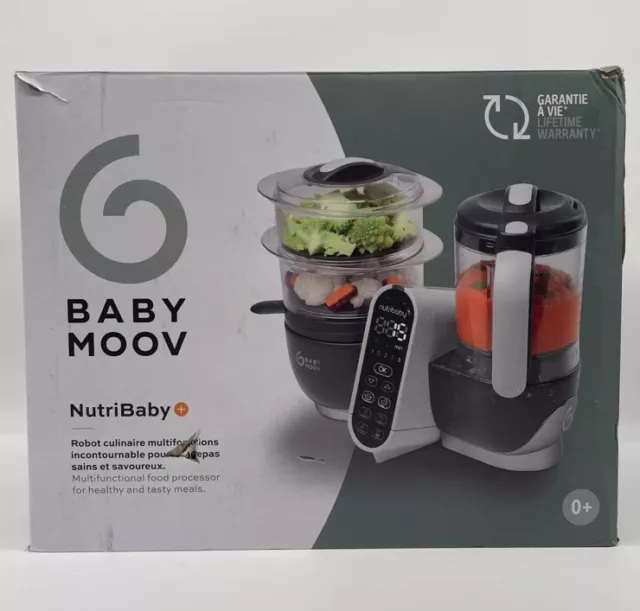 ✅Babymoov Nutribaby Plus industrial grey - Babynahrungszubereiter 2200ml Fassung