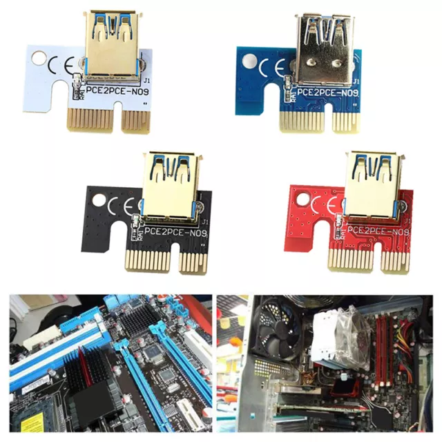 PCI E 1X Adapter PCIe X1 to USB 3.0 Adapter Plug-In Resistant for PCIe Rise.Q1