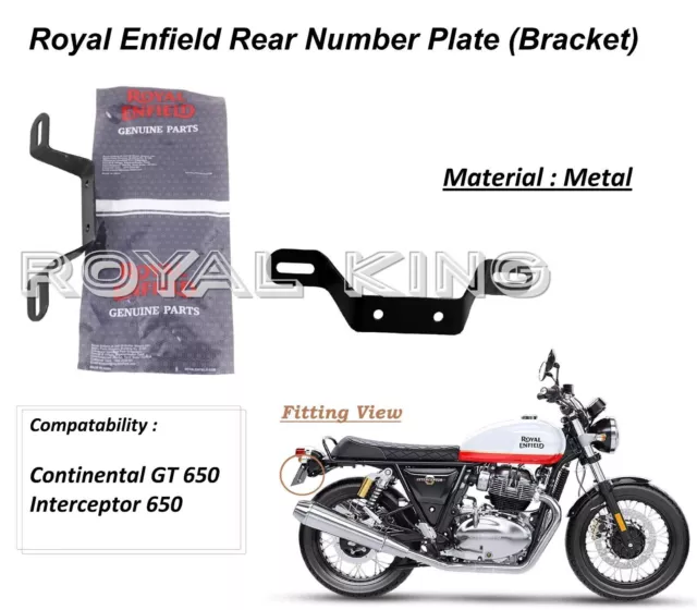 "Soporte de soporte de matrícula" trasero Royal Enfield para GT 650 e...