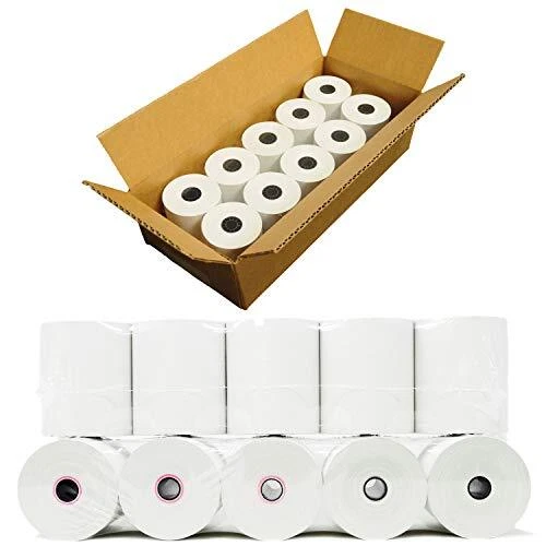 10 Rolls - 48 GSM 3 1/8 x 230 Thermal Paper 80mm x 70m premium tape for Squar...