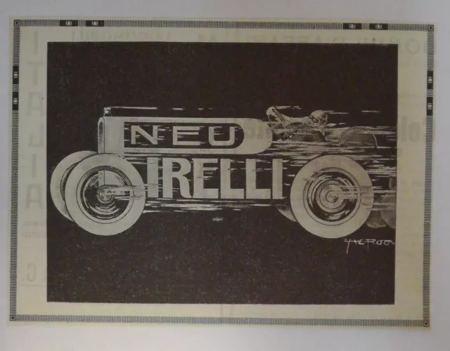 Pubblicità epoca 1929 PIRELLI PNEUMATICI AUTO CAR advertising reklame werbung