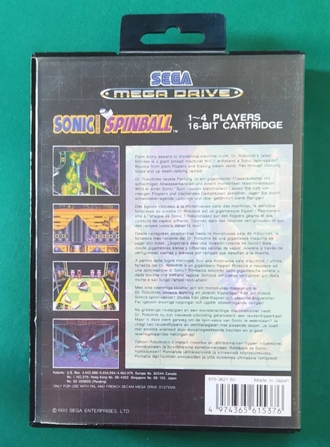 Fiche du jeu Sonic the Hedgehog Spinball
