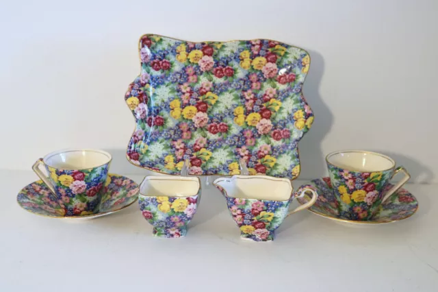 ROYAL WINTON JULIA GRIMWADES HASTINGS ASCOT CHINTZ Cup Saucer Plate Cream Sugar