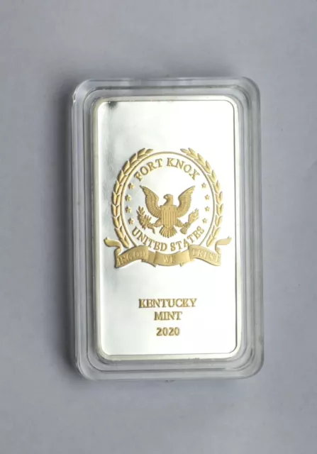 2020 Fort Knox Kentucky Mint Federal Reserve Donald Trump 999/1000 Silver-Gold