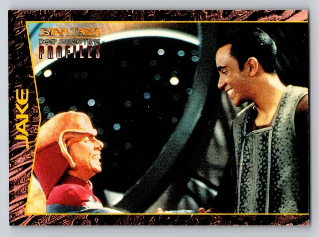 Tarjeta intercambiable Sky Box 1997 Star Trek Espacio Profundo Nueve Perfiles #80 Jake Sisko Nog