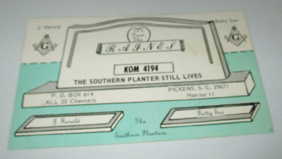 Vintage 1967 QSL Postcard CB Ham Radio Pickens South Carolina