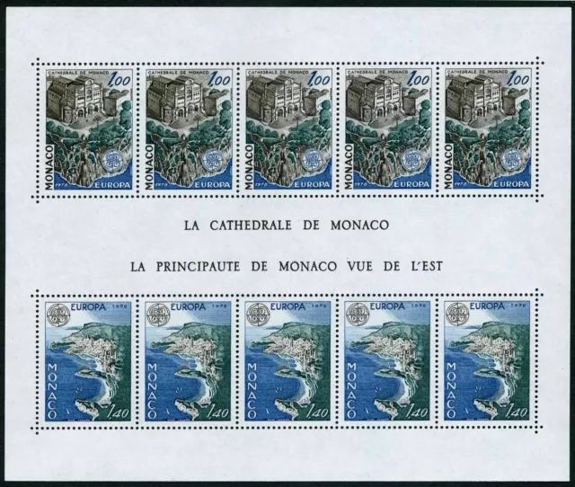 Monaco #YTBF14 MNH S/S CV€47.00 1978 Europa CEPT Cathedral [1114a]