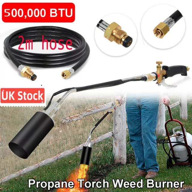 Portable Propane Torch Weed Burner Ice Snow Melter Flame Thrower w/Hose Outdoor