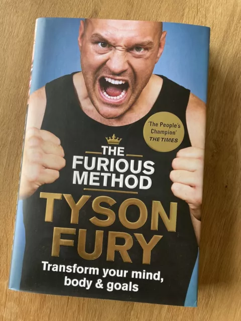 Tyson Fury signed book THE FURIOUS METHOD signed hardback 1st edition DAMAGED