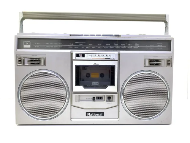 National Panasonic RX-5100 Boombox Stereo Radio Kassette Vintage Work Good Look