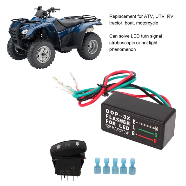 INTERRUTTORE A DONDOLO illuminato 12V, SPST, per roulotte barca e