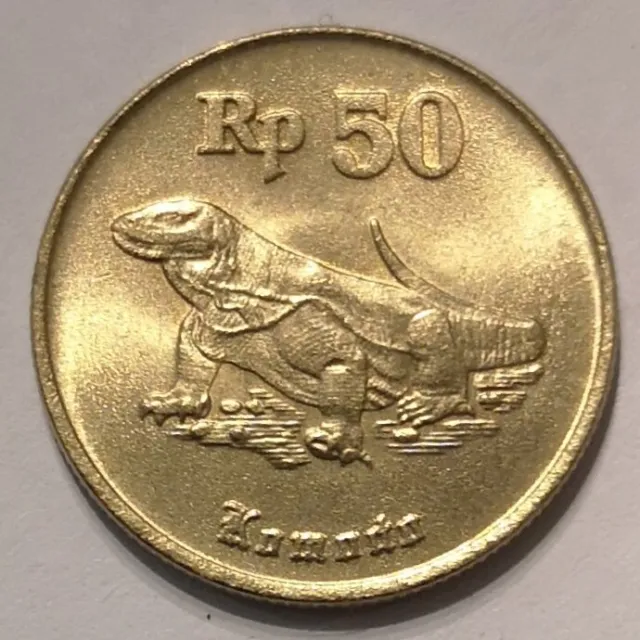 INDONESIE - PIECE de 50 Rupiah - Dragon de Komodo - 1996