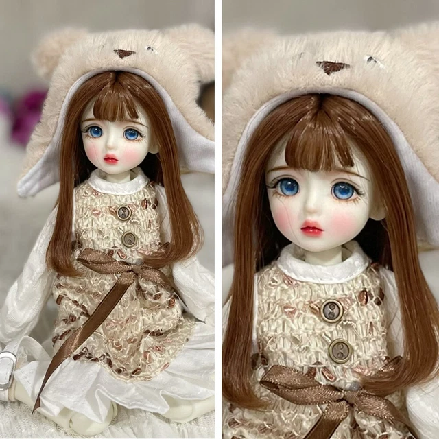 1/6 Ball Jointed BJD Doll Mini DIY Child Toys 28cm Female with Fashion Clothes