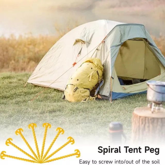 Universal Spiral Tent Pegs Outdoor Canopy Anchors Versatile Ground Anchors