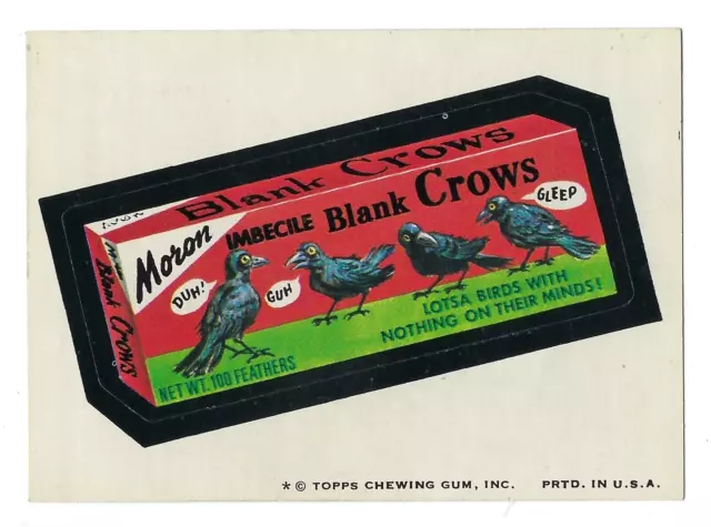1974 Topps Wacky Packages 7th Series 7 MORON BLANK CROWS nm-