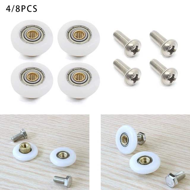 4/8 Douche Porte Rouleaux Poulie Salle de Bain 19mm Roue Diamètre 4/8 Pièces