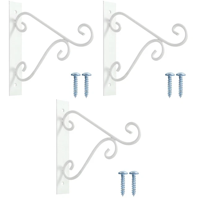 3 piezas Retro Hierro Forjado Placas Candelabro Colgador Cesta Colgante